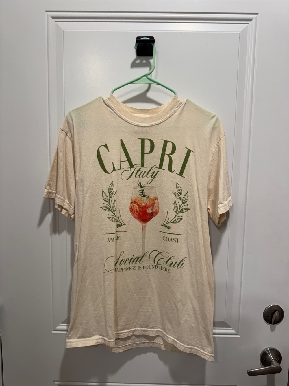 Cream Capri Italy Aperol Sprits Graphic Tee